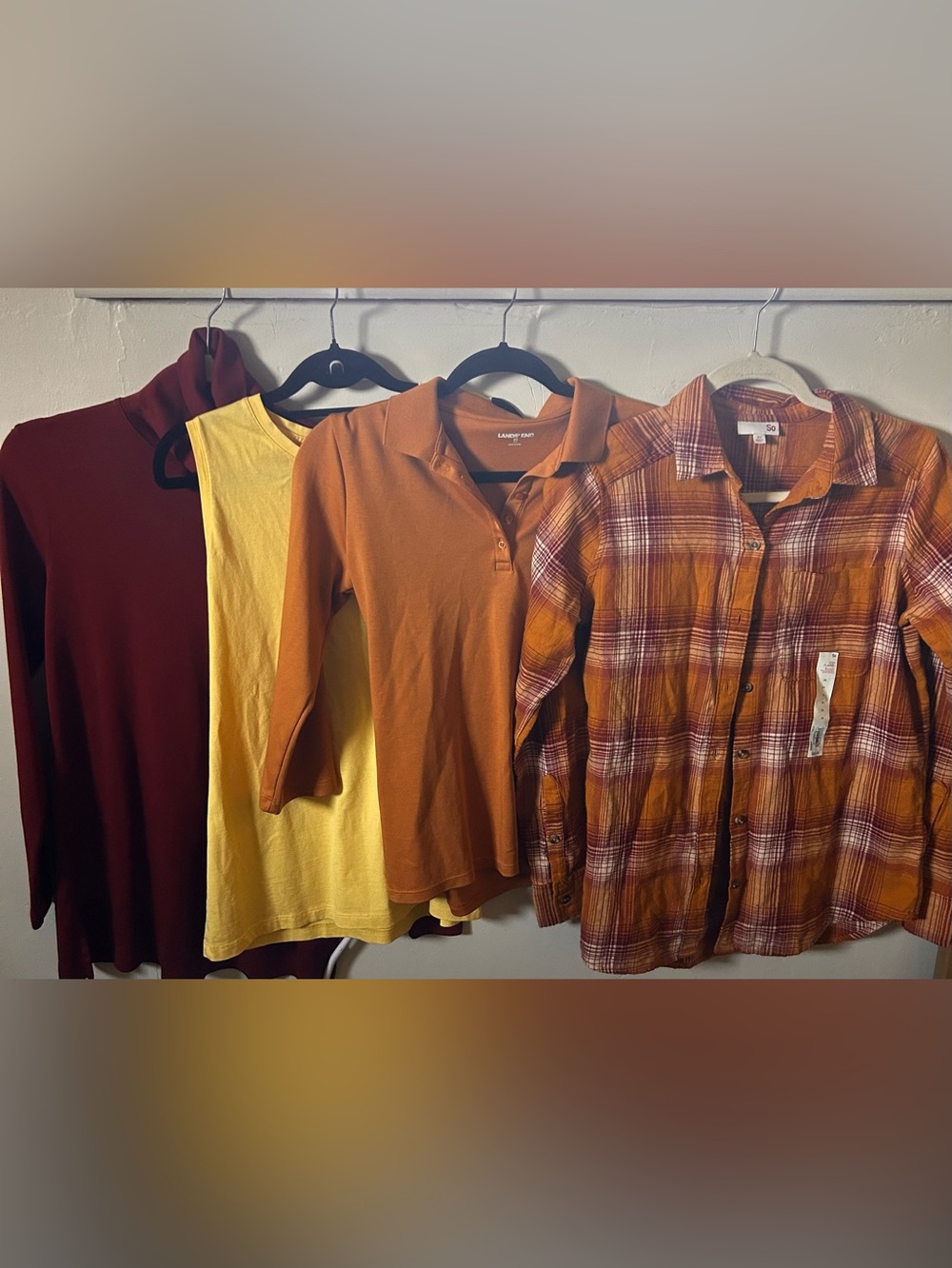 Lands' End & SO Women’s Solid Multicolor Turtleneck Long Sleeve Top Sz XS Small